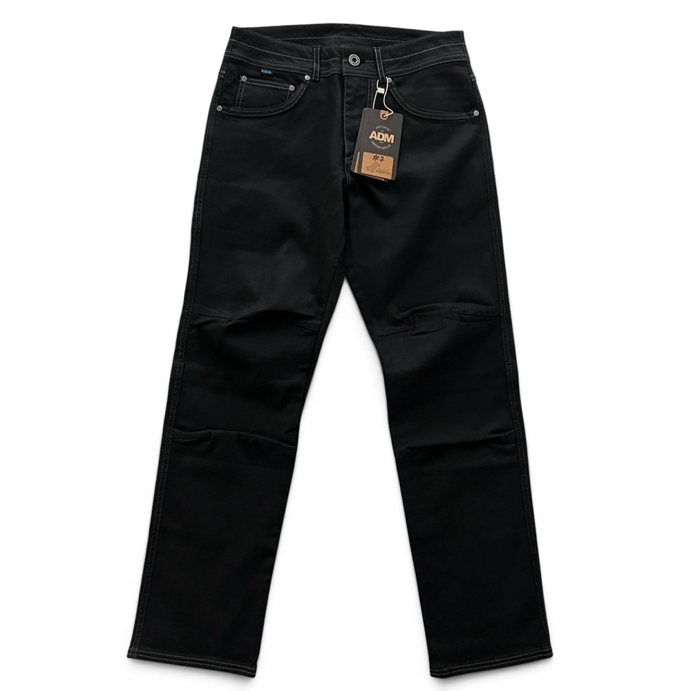 Kuhl Men Size 30 x 30 Black Button and Zip Straight Fit Stretch Denim Jeans NWOT